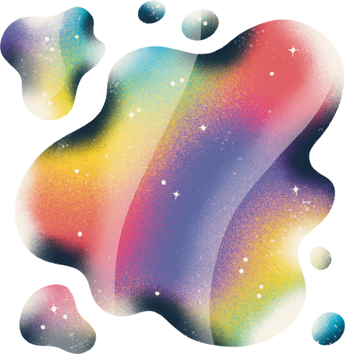 Grainy Gradient Cosmic Shape